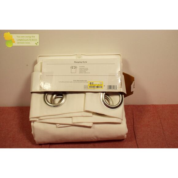 Threshold 54x84" Light Filtering Solid Curtain Panel White* - Picture 4 of 4